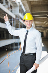 Image showing architect on construction site