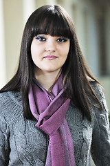 Image showing student girl portrait at university campus 