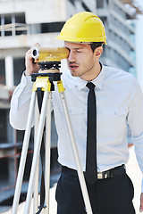 Image showing architect on construction site