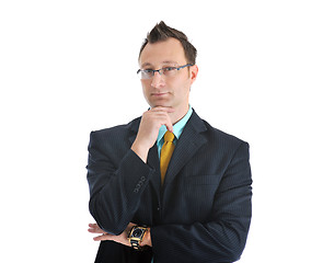Image showing one young businessman isolated