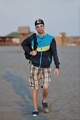 Image showing man relax on beach