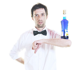 Image showing barman portrait isolated on white background