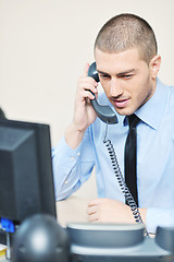 Image showing businessman with a headset