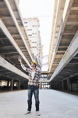 Image showing hard worker on construction site