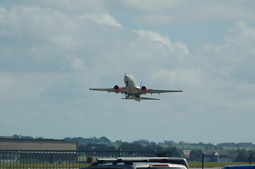 Image showing SAS 737 taking off from Sola Stavanger Norway