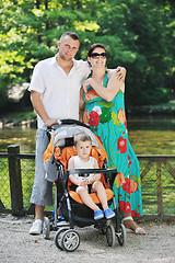 Image showing Family at park relaxing and have fun