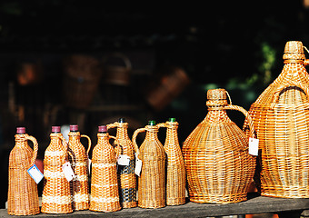 Image showing cane furninture and dishes