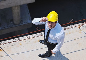 Image showing architect on construction site