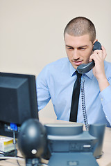 Image showing businessman with a headset