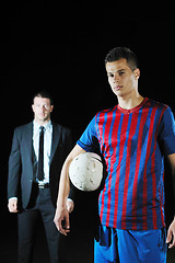 Image showing professional sport manager and coach