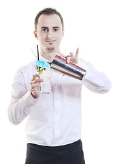 Image showing barman portrait isolated on white background