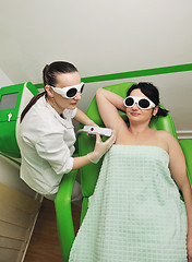 Image showing skincare and laser depilation