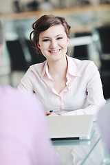 Image showing young business woman on meeting