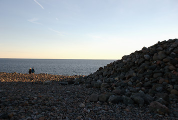 Image showing Two people at Mølen, Norway