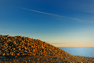 Image showing A rocky beach.