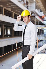 Image showing architect on construction site