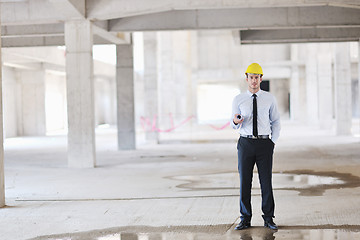 Image showing architect on construction site