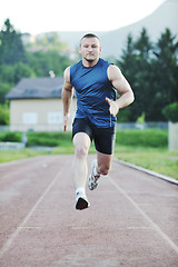 Image showing young athlete running