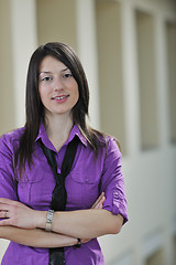 Image showing student girl portrait at university campus 