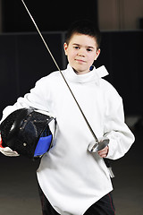 Image showing sword sport athlete portrait at training