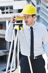 Image showing architect on construction site