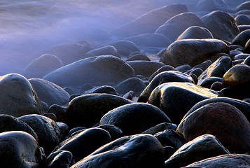 Image showing Stones on a beach