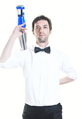 Image showing barman portrait isolated on white background