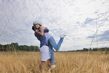 Image showing happy young couple have romantic time outdoor