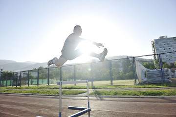 Image showing young athlete running