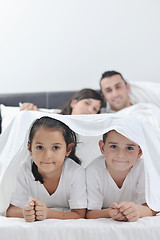 Image showing happy young Family in their bedroom