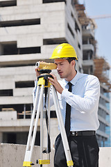 Image showing architect on construction site