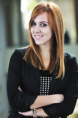 Image showing student girl portrait at university campus 