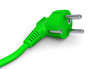 Image showing Green power plug