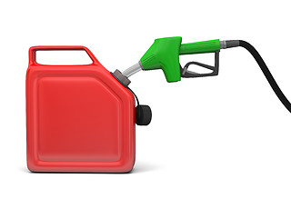 Image showing Petrol pump and jerry can