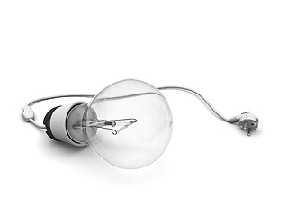 Image showing Lightbulb with power cord