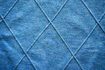 Image showing Cross lines on knitted sweater pattern background 