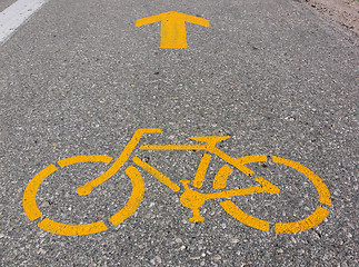 Image showing Yellow Bikes Ahead!