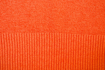 Image showing Orange sweater pattern detail background 