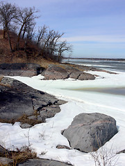 Image showing Lakeside in spring.