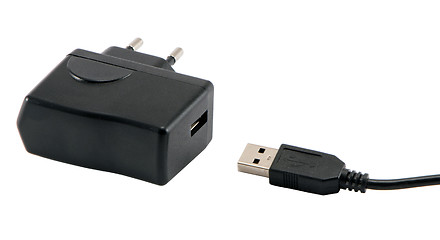 Image showing Mobile phone charger usb plug standart isolated 