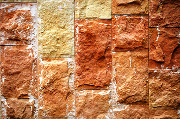 Image showing Background of decorative ceramic brick wall 