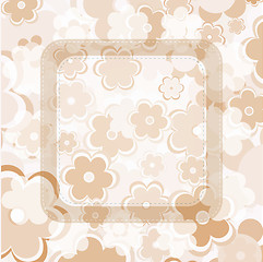 Image showing pink vintage rose pattern on green background