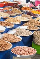 Image showing Dried Fruit and Nuts in Market