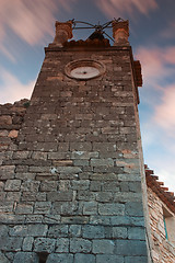 Image showing Tower clock in Lacoste