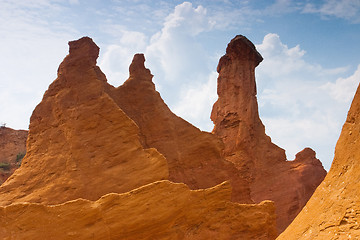 Image showing Ocher rocks (French Colorado) 