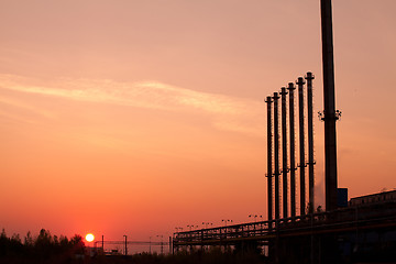 Image showing Factory chimneys