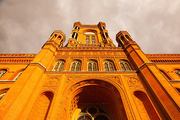 Image showing Red town hall