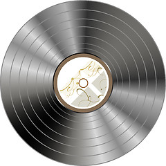 Image showing retro vintage vinyl record isolated - vector