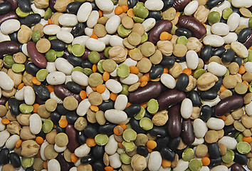 Image showing Various beans background