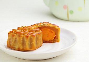 Image showing Moon cakes for Chinese Mid autumn festival